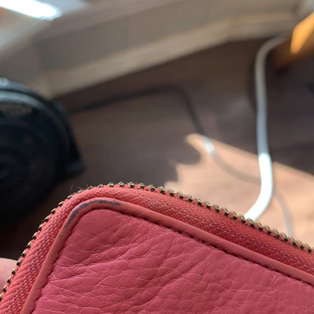 Tory Burch Leather Zip Around Wallet